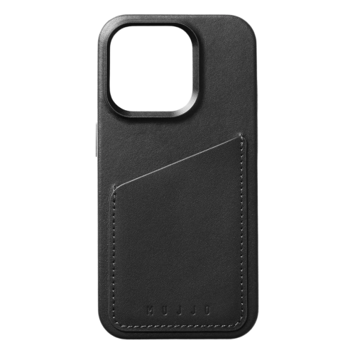 Mujjo Wallet Case iPhone 15 Pro Black