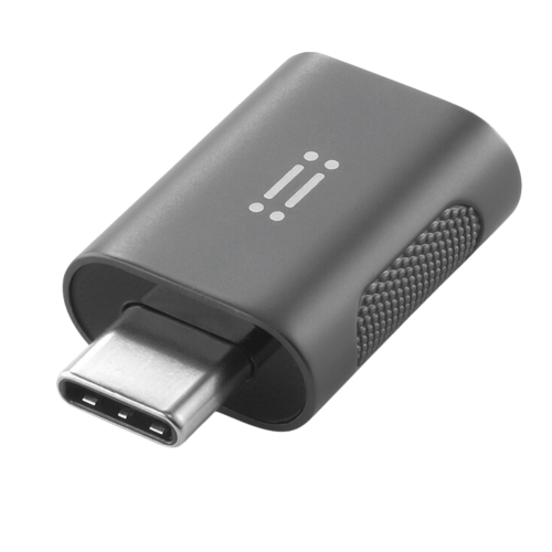 C&C USB-C to USB-A Portable Adapter - Space Grey