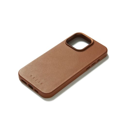 Mujjo Full Leather Case iPhone 15 Pro Tan