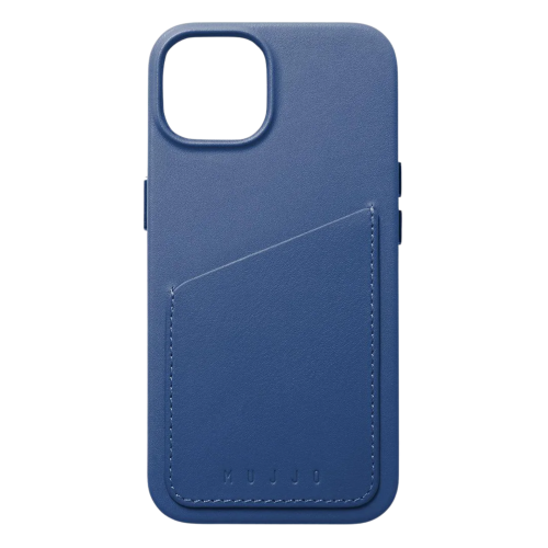 Mujjo Wallet Case iPhone 15 Plus Monaco Blue