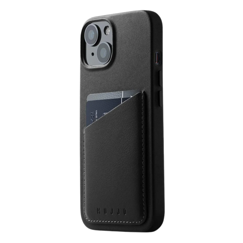 Mujjo Wallet Case iPhone 15 Black