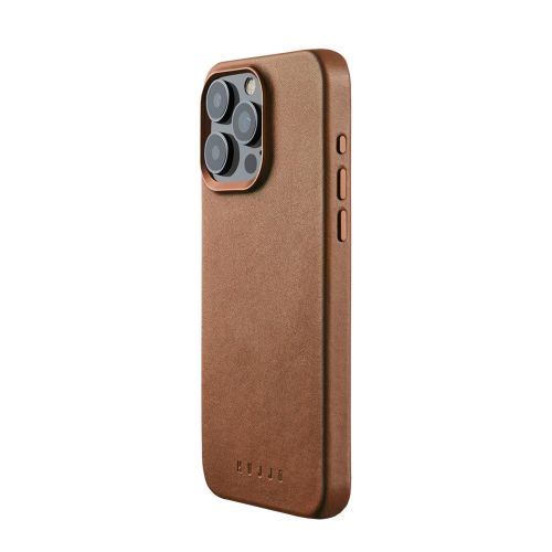 Mujjo Full Leather Case iPhone 15 Pro Max Tan