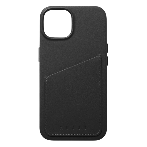 Mujjo Wallet Case iPhone 15 Plus Black