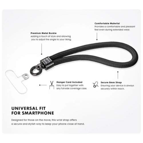 LAUT Wrist Strap for iPhone - Black