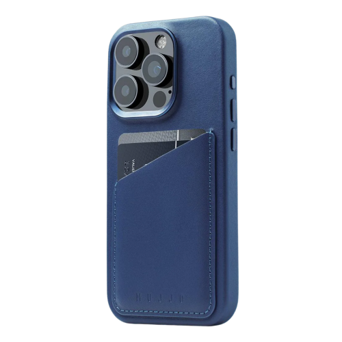 Mujjo Wallet Case iPhone 15 Pro Max Monaco Blue